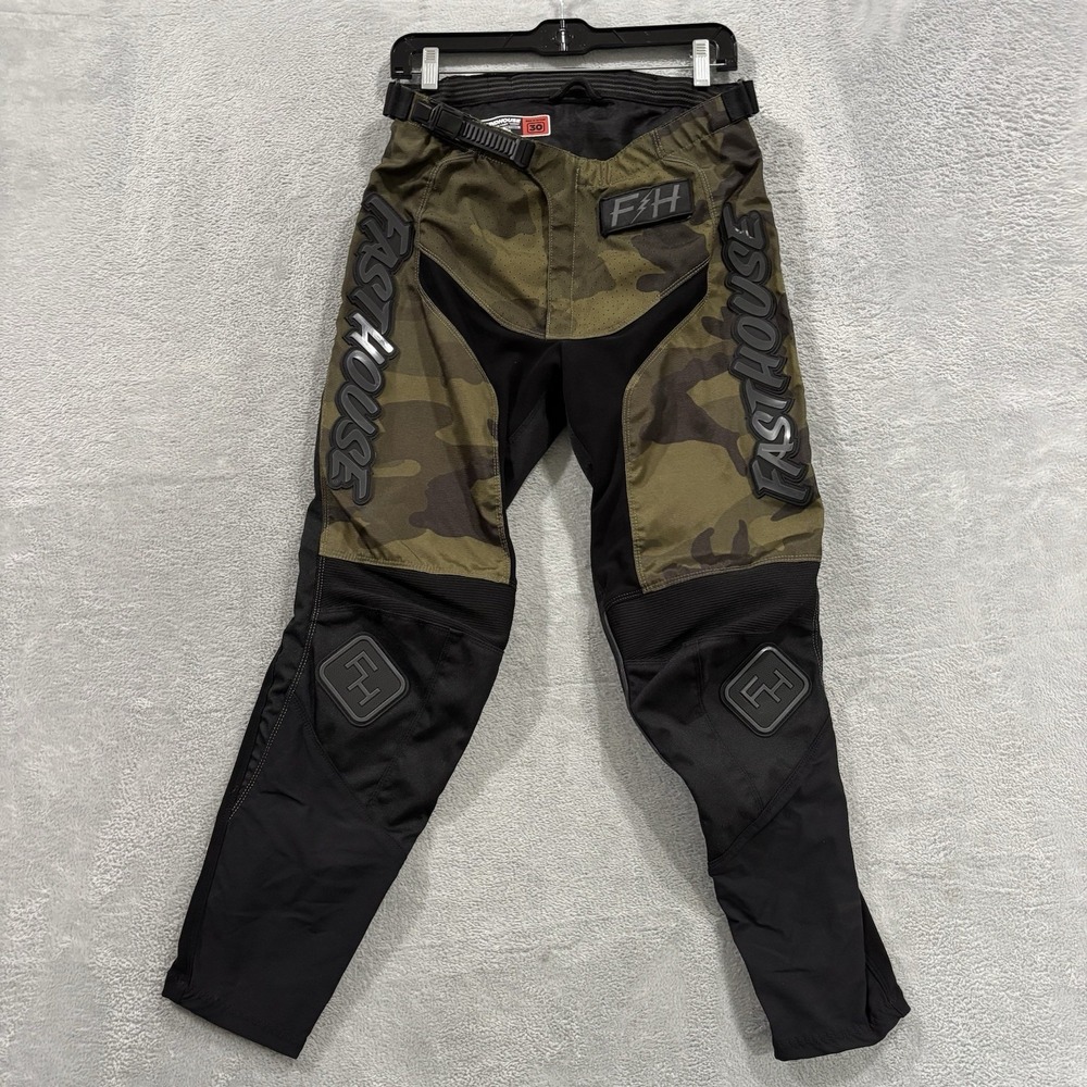 FH Fasthouse Grindhouse Men 30 Motocross Offroad Camo Race Pants Green Racing